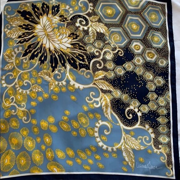Licinio Farea Vtg polyester print detailed scarf - Picture 2 of 6